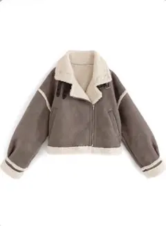 GRL グレイル　フェイクムートンライダースジャケット