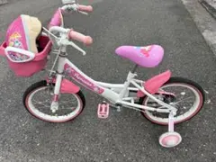ディズニープリンセス 子供用自転車 恐らく16インチ 女の子メット付　ジャンク品のサムネイル