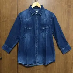 ナノユニバース デニムシャツ 7分袖 Mサイズ【未使用タグ付き】