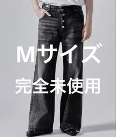 【CLEL】ヴィンテージデザイン パンタロンデニムパンツ ブラック系1