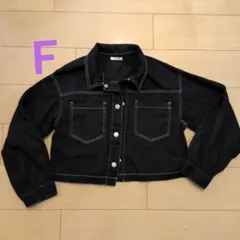OLIVE des OLIVE ブラックデニムジャケット Fのサムネイル