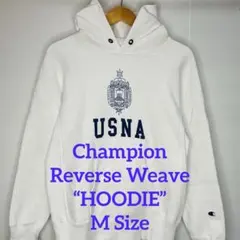 Champion リバースウィーブ USNA 染み込み 青単タグ Mサイズ