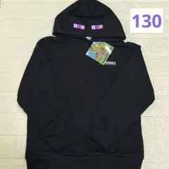 マイクラ　なりきりパーカー　サイズ130㎝　エンダーマン　裏毛