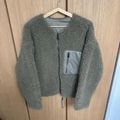 ZARA ボアジャケット ダブルジッパーリバーシブル