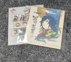 鬼滅の刃 冨岡義勇 一番くじ E賞 色コレ ミニ色紙 色紙　無限城