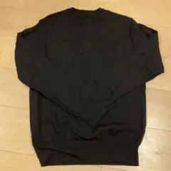 無地良品　洗える　ニット　ブラック　M