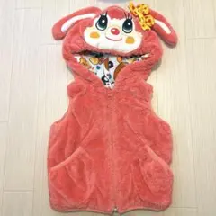 値下げ！グラグラ⭐︎ウサギフード付きベスト ピンク