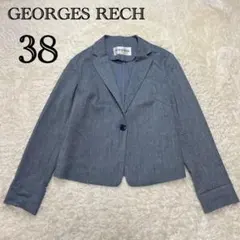 ジョルジュレッシュ　薄手ジャケット　ひとつボタン　麻　綺麗め　オフィス　グレー