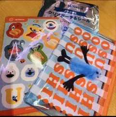 スンスン　スシロー　クリアポーチ&シール