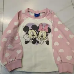 ミッキー ミニー ハート柄トレーナー