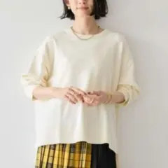 まーたん様専用 バイパチサイドスリットプルオーバー アイボリー &グレーM