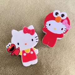 ハローキティ エルモ クリップ 2個セット