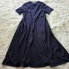 極美品　23区 コットン　ロング半袖ワンピース　マキシのサムネイル