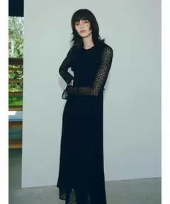 FRAY.ID カットアウトレースワンピース　フレイアイディー　黒