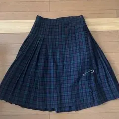 Casual Shop タータンチェック柄 巻きスカート グリーン ヴィンテージ