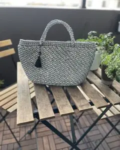 しゃま様専用　スズランテープ トートバッグ シルバー
