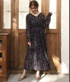 【one after another NICE CLAUP】 花柄ワンピース