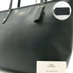 未使用級/A4収納可✨コーチ トートバッグ レザー ブラック 肩がけ 定価10万のサムネイル