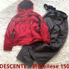 【美品】DESCENTE 子ども用スキーウェア スノーボードウェア黒/赤 DESCENTE デサント（DESCENTE）（キッズ）ジュニア 子供 スキー