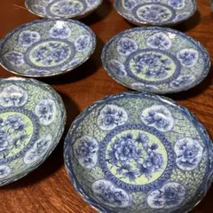 双峰　花柄陶器皿　小皿　10枚セット