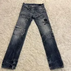 ロエン×セマンティックデザイン　お兄系　スカル　ダメージ加工　デニムパンツのサムネイル