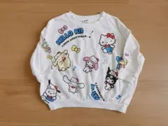 リトシー　littc サンリオ ハローキティ 総柄トレーナー 90
