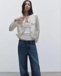 ZARA ゴールドボタンニットカーディガン