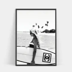 オマージュポスター ポップアート インテリア サーフボードのイラスト