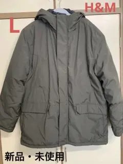 オリーブグリーン ダウンジャケット フード付き