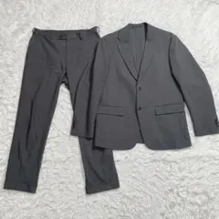 ユニクロ　感動ジャケット　スーツ　セットアップ　グレー　L