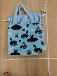 フェイラー スワン ブルー ハンドバッグ 巾着型 美品 | Mercari