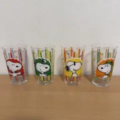 スヌーピー ガラスコップ 4個セット