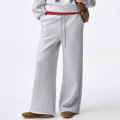 GU パフスウェットバギーパンツ　グレー　XS