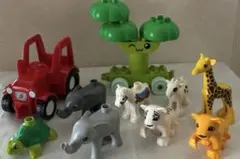 LEGOブロック　デュプロ　車　動物8体