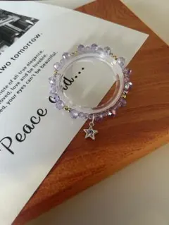 ☆ハンドメイド 薄紫オーストラリア多面人工クリスタルビーズブレスレット☆新品