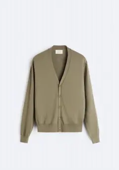 オリーブグリーン カーディガン Vネック