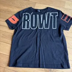 黒いTシャツ ROW T オレンジ袖