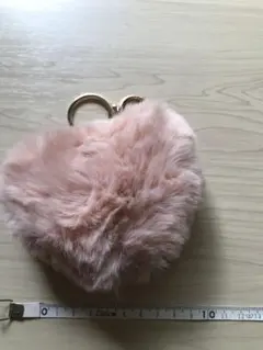 ファーのチャーム　ハート型