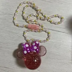 ディズニー　ミニーマウス　光るネックレス