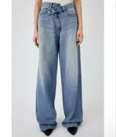 新品MOUSSY CROSS WAIST WIDE STRAIGHT