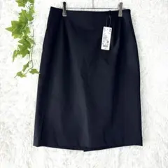 タグ付き ユニクロ ストレッチ スカート スーツ 大きいサイズ ＸＬ 紺 綺麗め