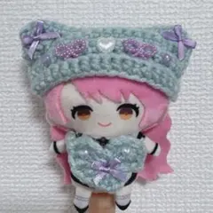 にじぱぺっと ぬいぐるみ 洋服 猫耳ニット帽 Y2K