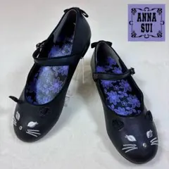 【極美品】ANNA SUI mini 猫フェイス パンプス 22cm ブラック