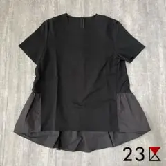 23区 【洗える】コットンポンチコンビジャージー ペプラム カットソーのサムネイル