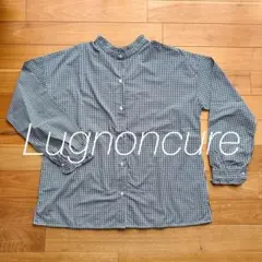 【Lugnoncure】ルノンキュール ギンガムチェック シャツ フリル タック