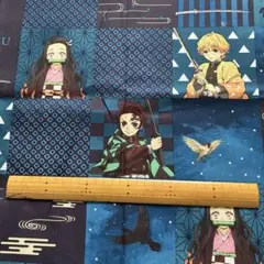 167生地　鬼滅の刃炭治郎、善逸、伊之助ハギレ