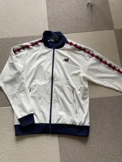 New Balance フルジップジャケット ホワイト/ネイビー