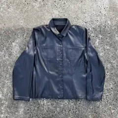 sullen ヴィンテージ 短丈 レザー シャツ y2k archive