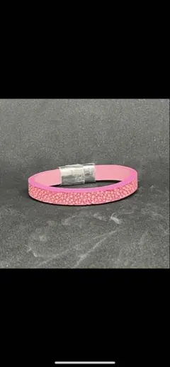 スティングレイ ブレスレット 本革 エイ革 ピンク レディース 新品