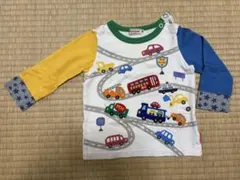 MIKIHOUSE車プリント長袖Tシャツ 80cm